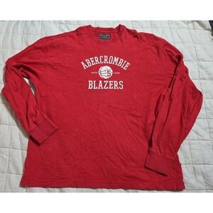Abercrombie Fitch Vintage 90s Y2K Winter League Blazers Basketball T Shirt L